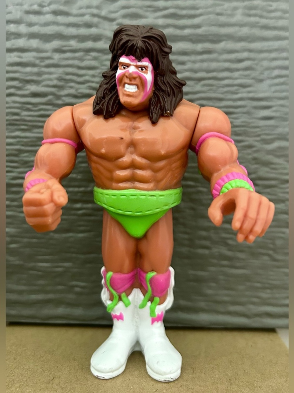 The Ultimate Warrior wrestler action figure, 1990 WWF Hasbro series 1